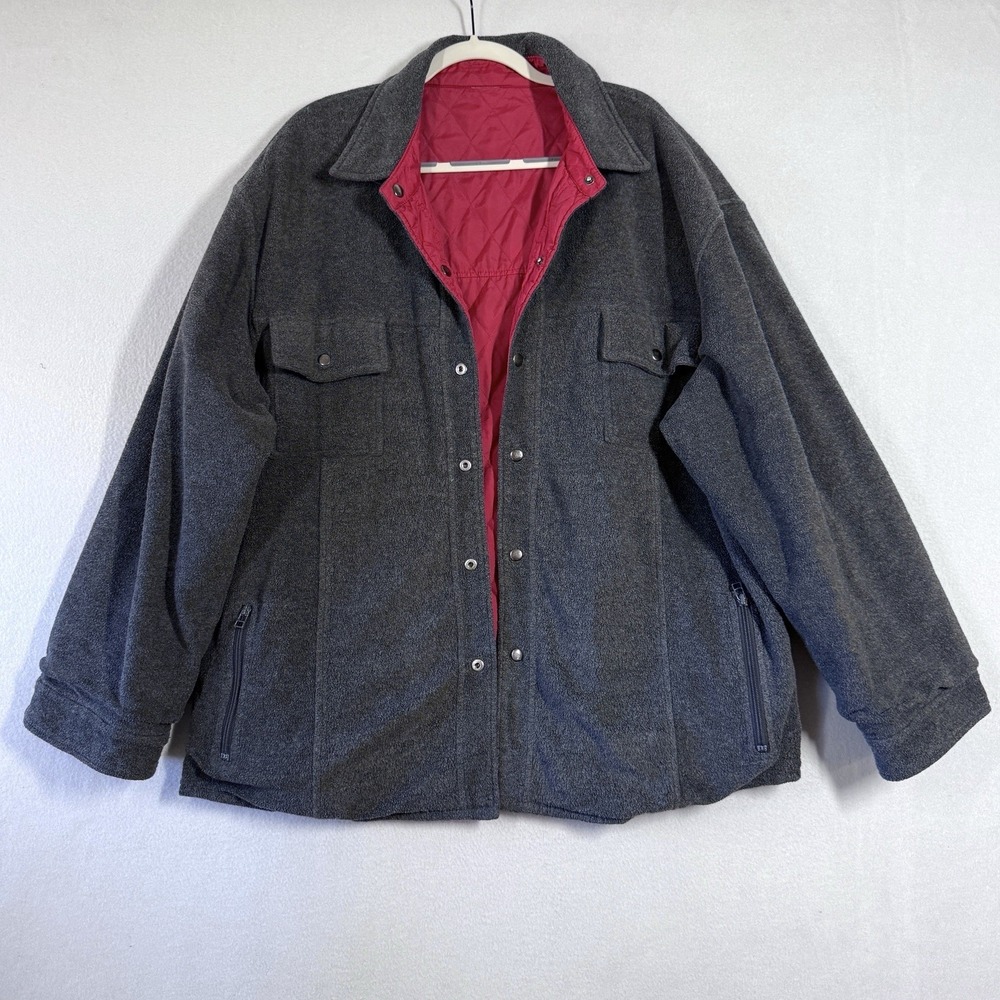 Vintage Y2K Gap Jacket Mens XXL Reversible Fleece Quilted Lined Barn Chore Coat